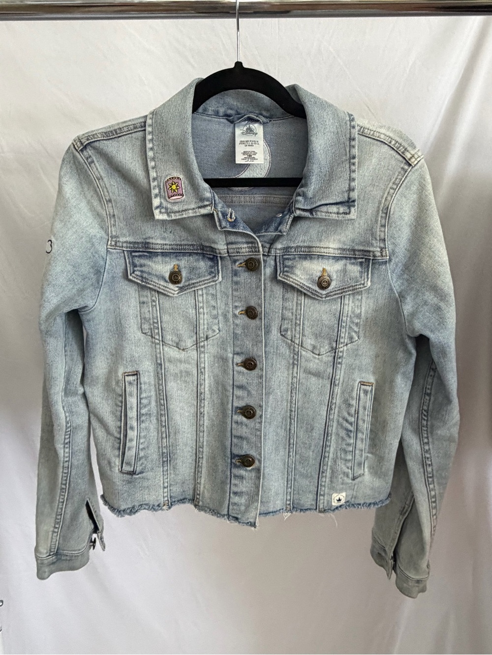 Disney ‘Tangled’ Themed Light Wash Jean Jacket